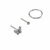 Outlet 🧨 Multi-Pack Butterfly Bone and Hoop Nose Rings 3 Pack - 20 Gauge 🥰 2 Outlet 🧨 Multi-Pack Butterfly Bone and Hoop Nose Rings 3 Pack - 20 Gauge 🥰 -Playboy Shop 03732864 a