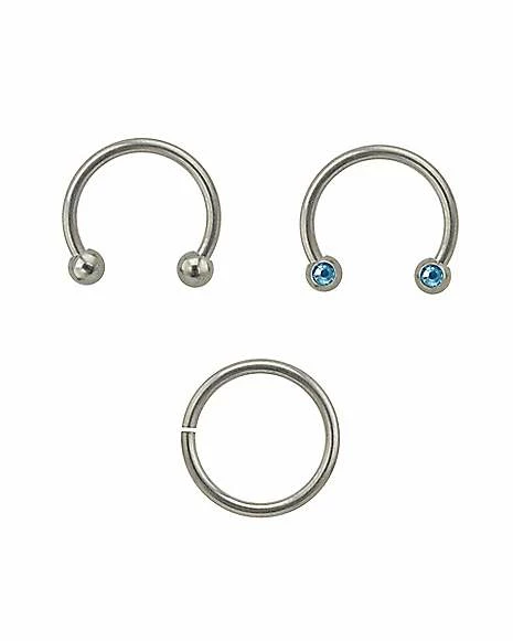 Best reviews of 🧨 Multi-Pack Blue CZ Titanium Horseshoe and Hoop Nose Rings 3 Pack - 16 Gauge 💯 3 Best reviews of 🧨 Multi-Pack Blue CZ Titanium Horseshoe and Hoop Nose Rings 3 Pack - 16 Gauge 💯