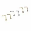 Deals 💯 Multi-Pack CZ Goldtone L Bend Nose Rings 6 Pack – 18 Gauge ⭐ 2 Deals 💯 Multi-Pack CZ Goldtone L Bend Nose Rings 6 Pack – 18 Gauge ⭐ -Playboy Shop 03733094 a