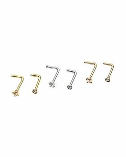 Deals π― Multi-Pack CZ Goldtone L Bend Nose Rings 6 Pack β 18 Gauge β 5 Deals π― Multi-Pack CZ Goldtone L Bend Nose Rings 6 Pack β 18 Gauge β -Playboy Shop 03733094 b