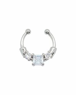 Best reviews of 🎁 CZ Square Fake Septum Ring - 16 Gauge 💯