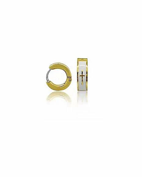 Cheap β¨ Goldplated Cross Huggie Hoop Earring - 20 Gauge π 3 Cheap β¨ Goldplated Cross Huggie Hoop Earring - 20 Gauge π