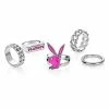 Outlet ✔️ Multi-Pack Pink Playboy Rings - 5 Pack 🧨 -Playboy Shop 03734340 a