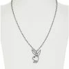 Hot Sale 🔔 Clear CZ Outline Playboy Bunny Necklace 🤩 -Playboy Shop 03734530 a