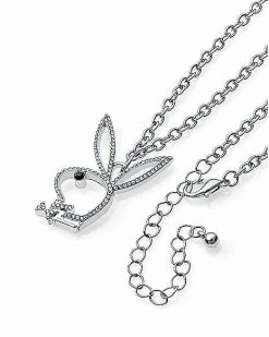 Hot Sale 🔔 Clear CZ Outline Playboy Bunny Necklace 🤩 -Playboy Shop 03734530 c