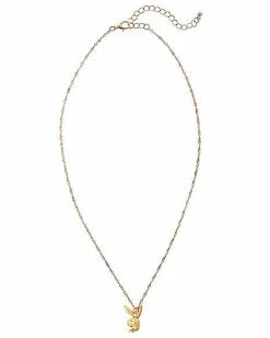 Cheapest ⭐ Goldtone Playboy Bunny Filigree Chain Necklace 😍 -Playboy Shop 03734589 b