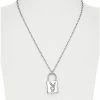 Best Pirce 🌟 Clear CZ Padlock Playboy Bunny Necklace 🧨 -Playboy Shop 03734605 a