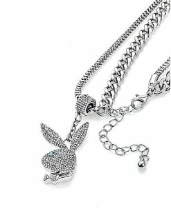 Wholesale π Double Chain CZ Playboy Bunny Necklace π― 7 Wholesale π Double Chain CZ Playboy Bunny Necklace π― -Playboy Shop 03734621 c