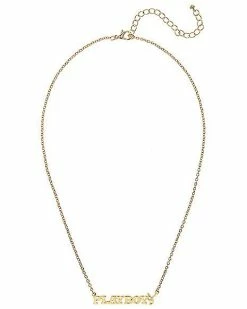 Best Pirce ⌛ Goldtone Nameplate Playboy Necklace ⌛ -Playboy Shop 03734654 b