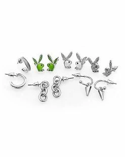 Wholesale 🧨 Multi-Pack Playboy Bunny Stud Earrings - 6 Pair 🌟