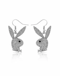 Best deal ✨ Paved CZ Playboy Bunny Dangle Earrings 🎉