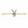Best Sale π Goldtone Glitter Playboy Bunny Industrial Barbell - 14 Gauge βοΈ 2 Best Sale π Goldtone Glitter Playboy Bunny Industrial Barbell - 14 Gauge βοΈ -Playboy Shop 03735222 a