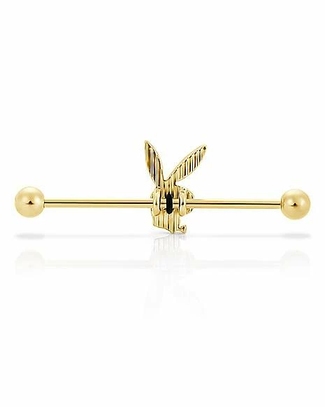 Best Sale π Goldtone Glitter Playboy Bunny Industrial Barbell - 14 Gauge βοΈ 4 Best Sale π Goldtone Glitter Playboy Bunny Industrial Barbell - 14 Gauge βοΈ - Image 2