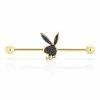 Top 10 π₯° Goldtone Black Glitter Playboy Bunny Industrial Barbell - 14 Gauge π 1 Top 10 π₯° Goldtone Black Glitter Playboy Bunny Industrial Barbell - 14 Gauge π -Playboy Shop 03735263 a