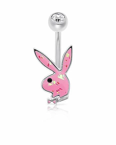 Best Pirce π₯° Pink Glitter CZ Playboy Bunny Belly Ring - 14 Gauge π 3 Best Pirce π₯° Pink Glitter CZ Playboy Bunny Belly Ring - 14 Gauge π