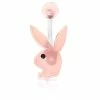 Best Sale 🎉 Iridescent Playboy Bunny Belly Ring - 14 Gauge 🎁 -Playboy Shop 03735354 a