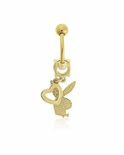 Buy π€© Goldtone Clear CZ Playboy Bunny Heart Dangle Belly Ring - 14 Gauge βοΈ 5 Buy π€© Goldtone Clear CZ Playboy Bunny Heart Dangle Belly Ring - 14 Gauge βοΈ -Playboy Shop 03735388 b