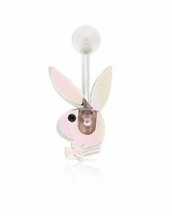 Wholesale β¨ Iridescent Playboy Bunny Belly Ring - 14 Gauge π