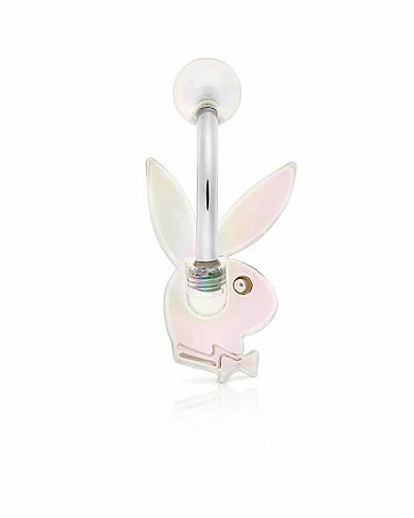 Wholesale β¨ Iridescent Playboy Bunny Belly Ring - 14 Gauge π 4 Wholesale β¨ Iridescent Playboy Bunny Belly Ring - 14 Gauge π - Image 2