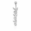 Outlet π€© Clear CZ Playboy Bunny Head Belly Ring - 14 Gauge π 1 Outlet π€© Clear CZ Playboy Bunny Head Belly Ring - 14 Gauge π -Playboy Shop 03735438 a