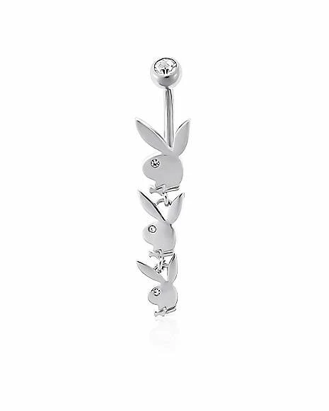 Outlet π€© Clear CZ Playboy Bunny Head Belly Ring - 14 Gauge π 3 Outlet π€© Clear CZ Playboy Bunny Head Belly Ring - 14 Gauge π