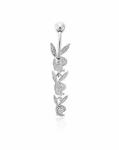 Outlet π€© Clear CZ Playboy Bunny Head Belly Ring - 14 Gauge π 6 Outlet π€© Clear CZ Playboy Bunny Head Belly Ring - 14 Gauge π -Playboy Shop 03735438 b