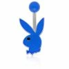 Hot Sale 🎉 Blue Playboy Bunny Belly Ring - 14 Gauge 🎁 -Playboy Shop 03735495 a