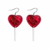 Best Pirce 😍 Razor Heart Lollipop Dangle Earrings 😍