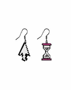 Buy 🌟 Computer Hourglass and Cursor Dangle Earrings - 18 Gauge ✨