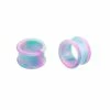 Best Sale 😀 Pink and Blue Double Flare Tunnels 🌟 -Playboy Shop 03751930 a