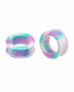 Best Sale 😀 Pink and Blue Double Flare Tunnels 🌟 -Playboy Shop 03751963 a
