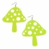 Cheapest 😉 Neon Yellow Mushroom Dangle Earrings 🎉 -Playboy Shop 03751989 a