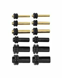 Promo 🥰 Multi-Pack Black and Goldplated Plugs - 6 Pair 😍