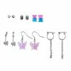 Best Sale 👏 Multi-Pack Skull Butterfly Bear Earrings - 6 Pair ⭐ -Playboy Shop 03752300 a