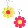 Cheapest 🤩 Neon Daisies Mismatch Dangle Earrings 😀 -Playboy Shop 03752417 a
