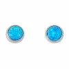 Best reviews of 🤩 Round Blue Faux Opal Stud Earrings - 20 Gauge 🌟