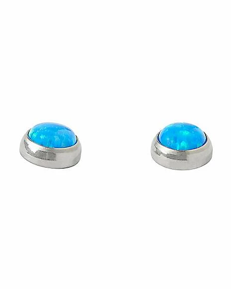 Best reviews of π€© Round Blue Faux Opal Stud Earrings - 20 Gauge π 4 Best reviews of π€© Round Blue Faux Opal Stud Earrings - 20 Gauge π - Image 2