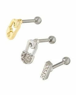 Brand new π₯ Multi-Pack CZ Safety Pin Cartilage Barbells 3 Pack - 16 Gauge π 7 Brand new π₯ Multi-Pack CZ Safety Pin Cartilage Barbells 3 Pack - 16 Gauge π -Playboy Shop 03752854 c