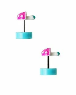 Hot Sale 😉 Neon Mushroom Fake Plugs - 18 Gauge ⭐ -Playboy Shop 03752946 d