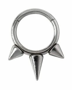 Brand new 🧨 Black Spike Titanium Septum Ring - 16 Gauge ✔️