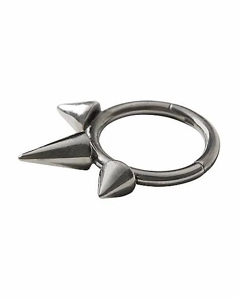 Brand new 𧨠Black Spike Titanium Septum Ring - 16 Gauge βοΈ 4 Brand new 𧨠Black Spike Titanium Septum Ring - 16 Gauge βοΈ - Image 2