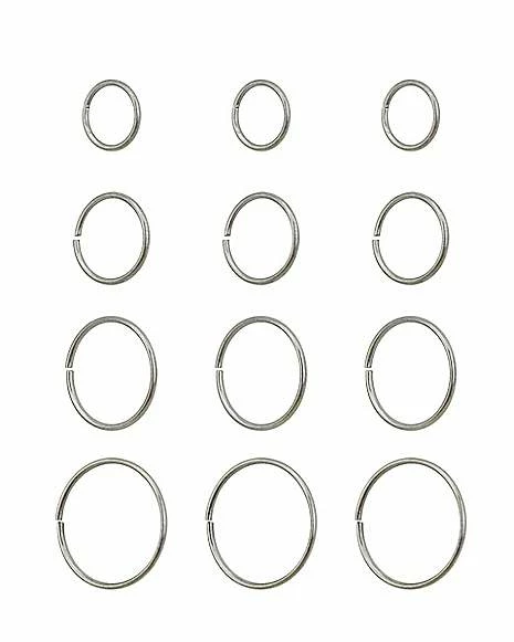 New 🧨 Multi-Pack Hoop Nose Rings 12 Pack - 20 Gauge ⌛ 4 New 🧨 Multi-Pack Hoop Nose Rings 12 Pack - 20 Gauge ⌛ - Image 2