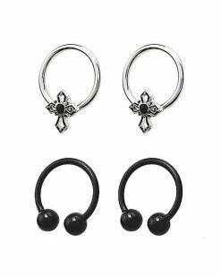 Outlet π Multi-Pack Black Cross Captive Rings and Horseshoes 4 Pack - 16 Gauge π€© 7 Outlet π Multi-Pack Black Cross Captive Rings and Horseshoes 4 Pack - 16 Gauge π€© -Playboy Shop 03753605 b