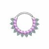 Best Sale 🛒 CZ Pink and Blue Septum Ring - 16 Gauge ❤️