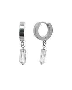 Top 10 🌟 Clear Crystal Dangle Huggie Hoop Earrings - 18 Gauge 🔔