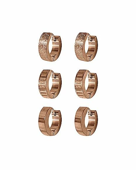 Cheapest π Multi-Pack Rose Goldtone Huggie Hoop Earrings 3 Pair - 18 Gauge β 3 Cheapest π Multi-Pack Rose Goldtone Huggie Hoop Earrings 3 Pair - 18 Gauge β