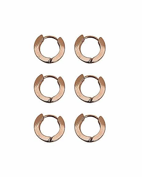 Cheapest π Multi-Pack Rose Goldtone Huggie Hoop Earrings 3 Pair - 18 Gauge β 4 Cheapest π Multi-Pack Rose Goldtone Huggie Hoop Earrings 3 Pair - 18 Gauge β - Image 2