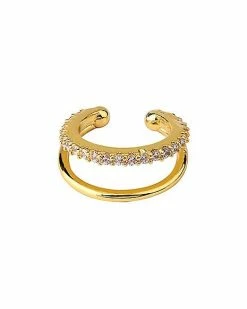 Best Pirce ⭐ CZ Goldtone Fake Hoop Earring 🔔