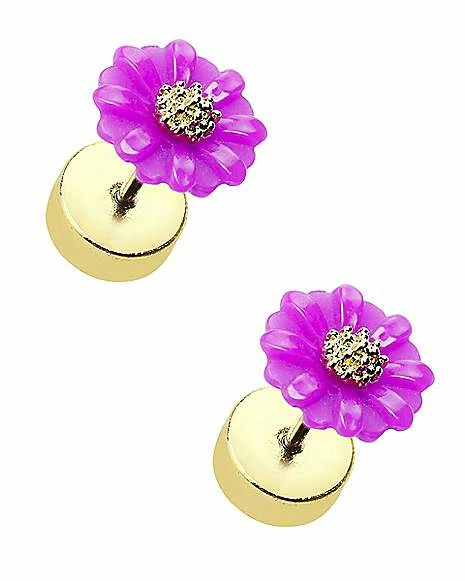 Best reviews of π Purple Daisy Fake Plug Earrings - 18 Gauge π 5 Best reviews of π Purple Daisy Fake Plug Earrings - 18 Gauge π - Image 3