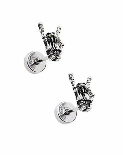 Buy 🌟 Rock On Skeleton Hand Fake Plugs - 18 Gauge 😉 -Playboy Shop 03764768 b